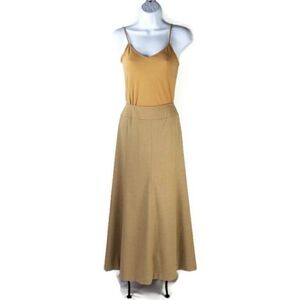 Vintage Talbot's Woman Tan Wool Non-Vented Lined Panel Maxi Skirt Womens 18W Y2K